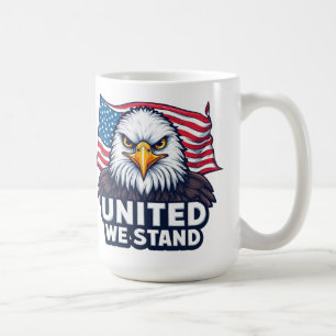 Taza De Café Unidos Estamos Diseño Patriótico USA