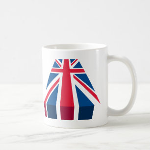 Taza De Café Union Jack, bandera británica en 3D