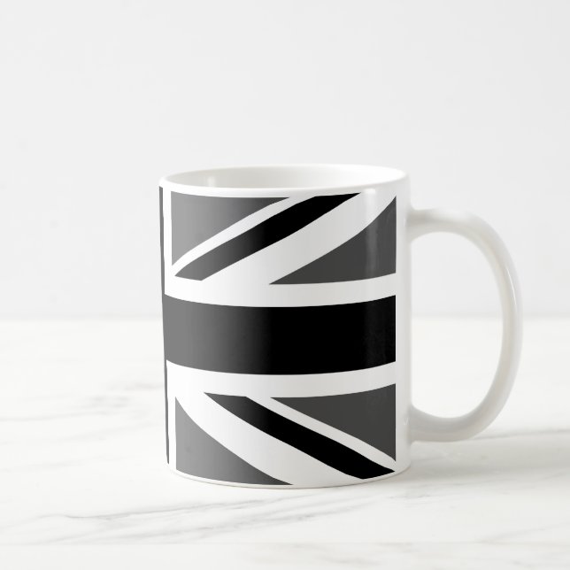 Taza De Café Union Jack negro y gris (Derecha)