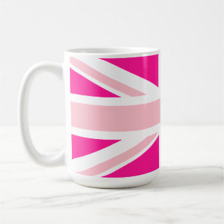 Taza De Café Union Jack Rosa Profundo