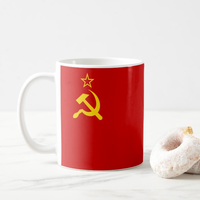 Taza De Café Unión Soviética Unión Soviética: escaramuza y mart (Con donut)