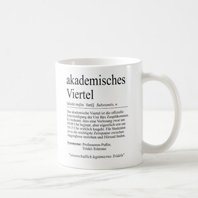 Taza De Café Unispruch "akademisches Viertel" Studenten (Derecha)