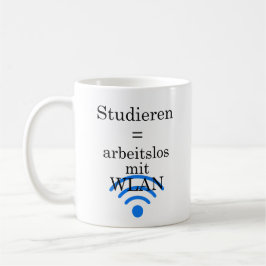 Taza De Café Unispruch "arbeitslos mit WLAN" Studenten