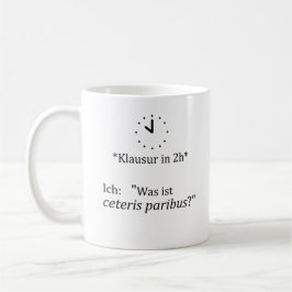 Taza De Café Unispruch "ceteris paribus" Geschenk, Studenten