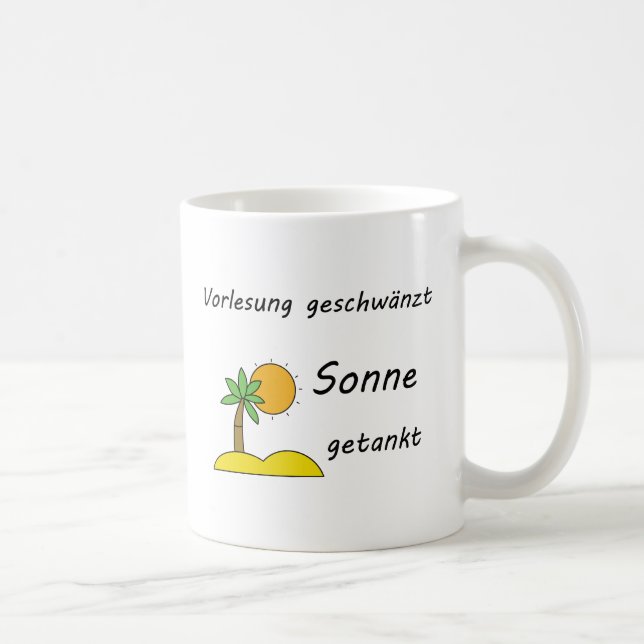 Taza De Café Unispruch "Strandpflicht" Geschenk, Studenten (Derecha)