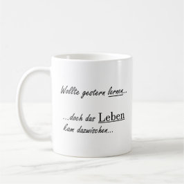 Taza De Café Unispruch "wollte lernen" Geschenk, Studenten