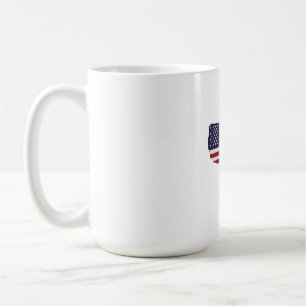 Taza De Café United States Map Filled with American Flag
