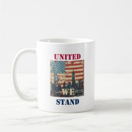 Taza De Café United We Stand | Diseño patriótico americano