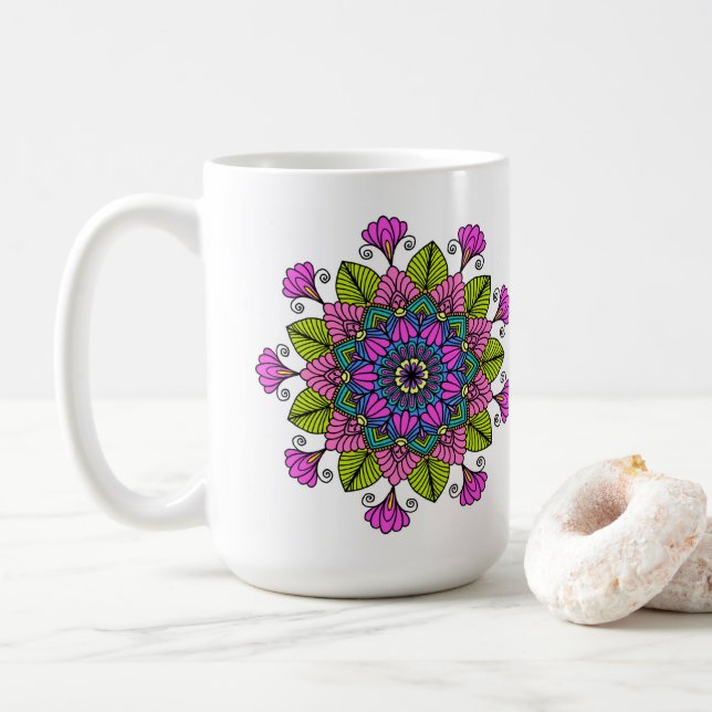 Taza De Café Universal Awakening Mandala Coffee Mug (Con donut)