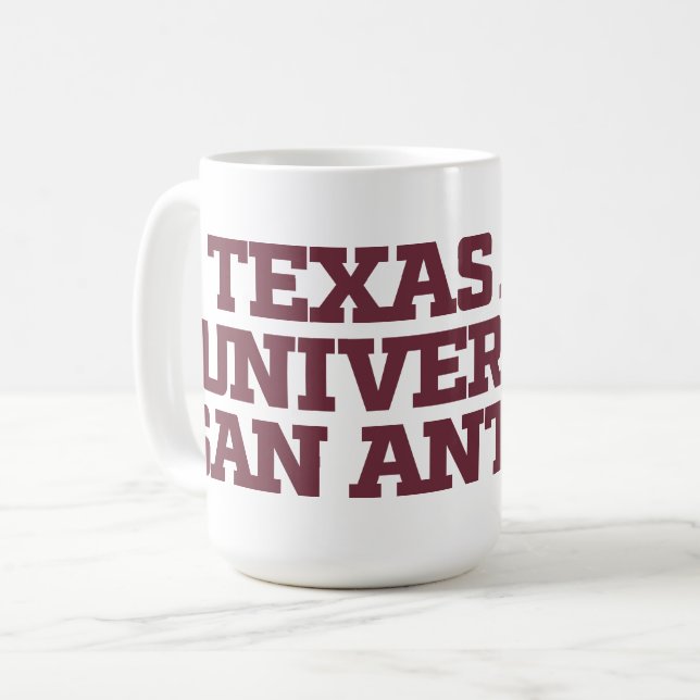 Taza De Café Universidad A&M de Texas-San Antonio (Anverso izquierdo)
