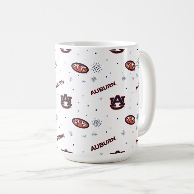 Taza De Café Universidad Auburn | Patrón de vacaciones (Anverso derecho)
