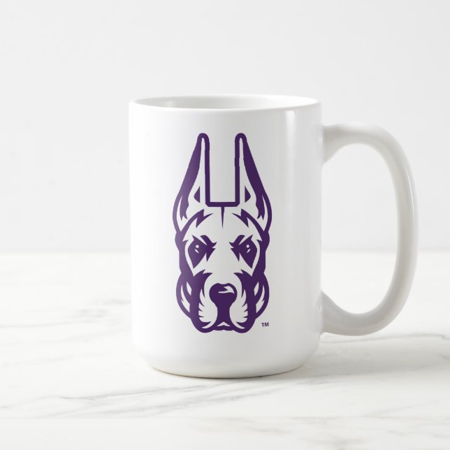 Taza De Café Universidad de Albany Gran Cabeza de Mascota Dane (Derecha)