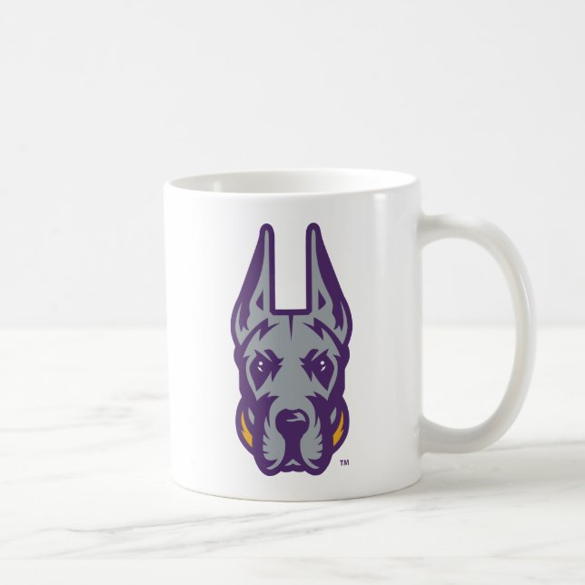 Taza De Café Universidad de Albany Gran Cabeza de Mascota Dane (Derecha)