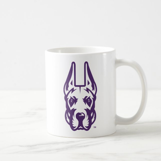 Taza De Café Universidad de Albany Gran Cabeza de Mascota Dane (Derecha)