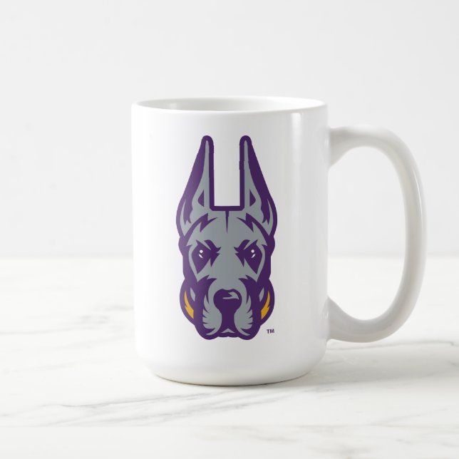 Taza De Café Universidad de Albany Gran Cabeza de Mascota Dane (Derecha)
