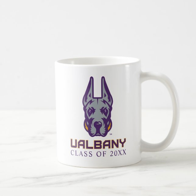 Taza De Café Universidad de Albany Great Danes (Derecha)