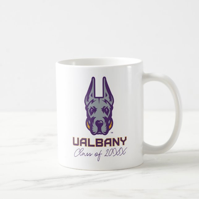 Taza De Café Universidad de Albany Great Danes (Derecha)