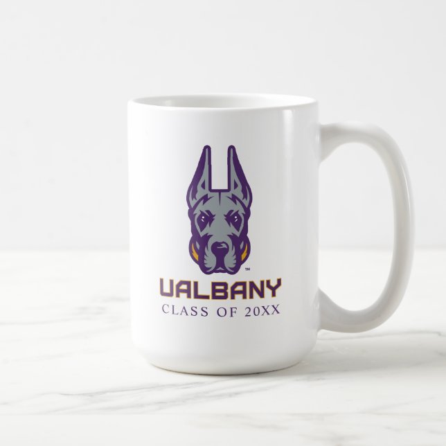 Taza De Café Universidad de Albany Great Danes (Derecha)