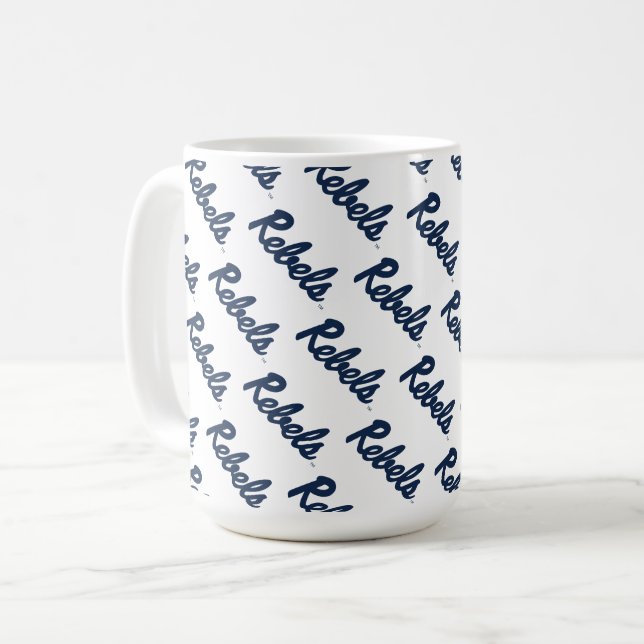 Taza De Café Universidad de Misisipi | Script Rebels (Anverso izquierdo)