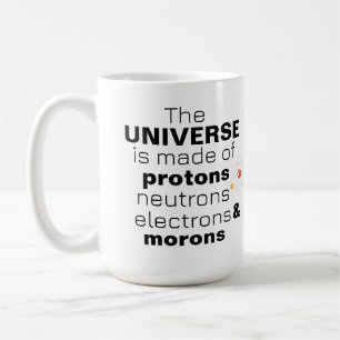 Taza De Café Universo de Ciencia Divertida Protones Neutrones E
