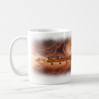 Taza De Café Universo, poesía y amor en una cerámica blanca