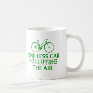 Taza De Café Uno menos coche que contamina el aire