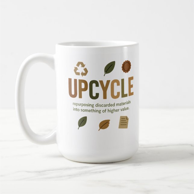 Taza De Café Upcycle Repurposing Discarded Materials Into Somet (Izquierda)