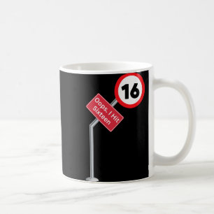 Taza De Café Ups, Cumplí Dieciséis Cumpleaños Divertido Chico C