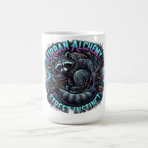 Taza De Café Urban Alchemy Mapache Manga Larga
