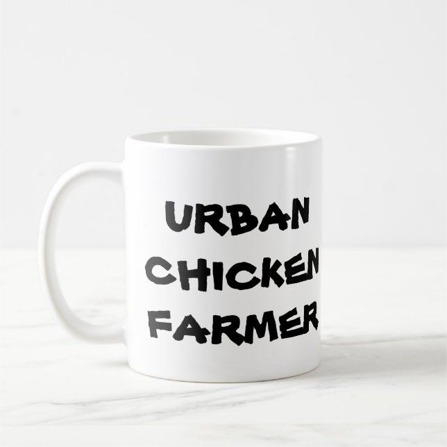 Taza de café urbana del granjero del pollo (Izquierda)