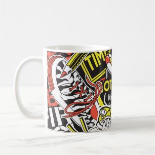Taza De Café Urbano de Nueva York: retazos pegatinas.