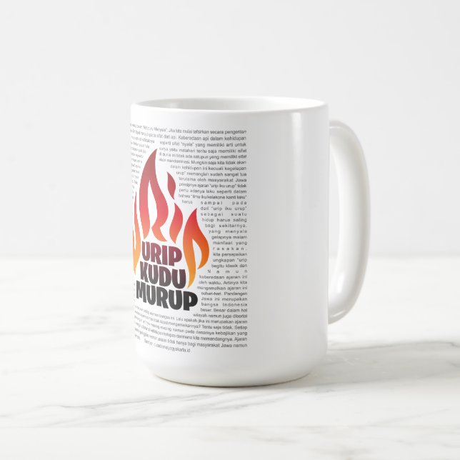 Taza De Café Urip Kudu Murup - Falsafah Jawa (Anverso derecho)