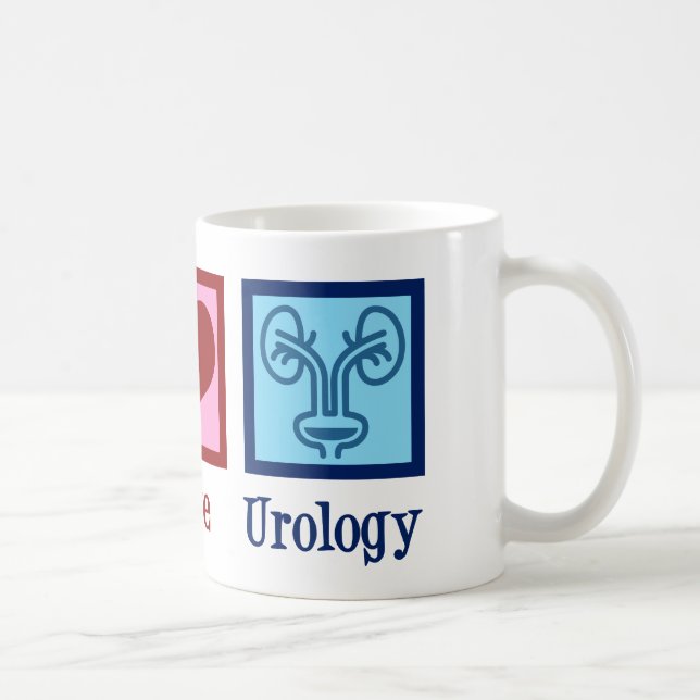 Taza De Café Urología de amor por la paz (Derecha)