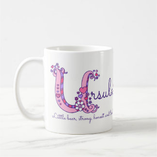 Taza De Café Ursula nombre inicial de U que significa mugre de 