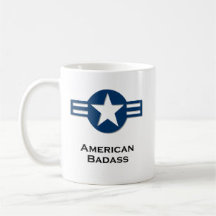 Taza De Café US American Badass blue