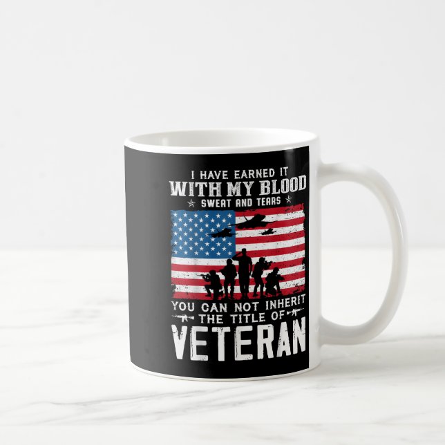 Taza De Café Us Army Veteran You Can Not Inherit The Title Of V (Derecha)