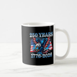 Taza De Café Usa 250 años 1776-2026 águila bandera americana ch