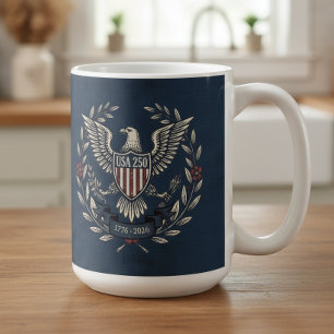 Taza De Café USA 250 Motivo Patriótico del Águila de la Herenci