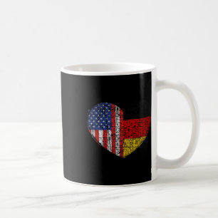 Taza De Café Usa Alemania Corazón - Doble Ciudadanía