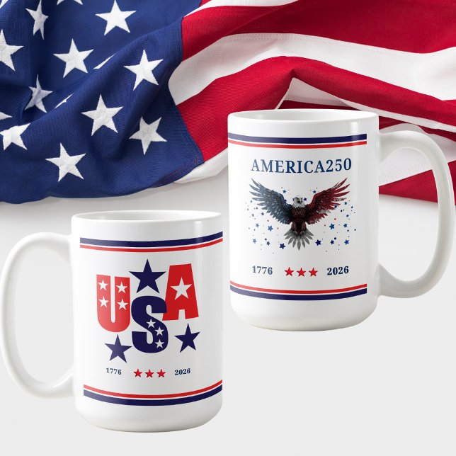 Taza De Café USA AMERICA250 Independence Day 1776 - 2026 (USA AMERICA250 Independence Day 1776 - 2026 Coffee Mug)