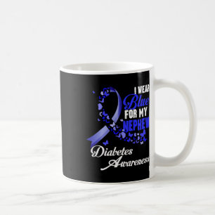 Taza De Café Usa Azul Para La Conciencia De La Diabetes T1d De