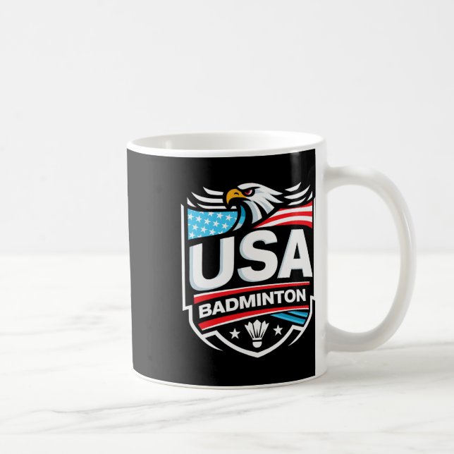 Taza De Café Usa Badminton (Derecha)