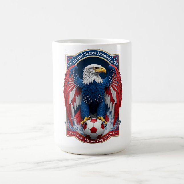 Taza De Café USA Bald Eagle Emblem American Flag Soccer Gift (Centro)