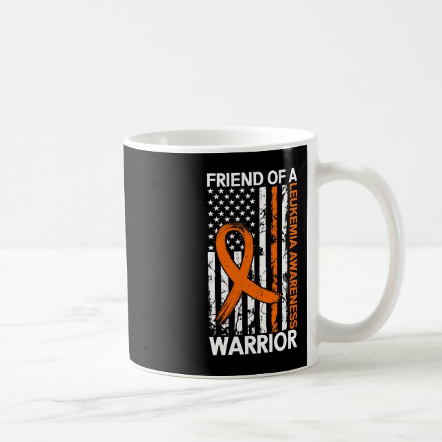 Taza De Café USA Flag Leukemia Awareness Mono Estadounidense (Derecha)