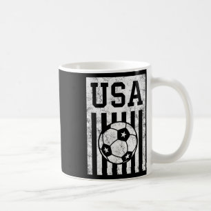 Taza De Café Usa Fútbol Bandera Americana Mujeres Hombres Niños