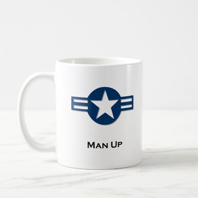 Taza De Café USA Man Up blue (Izquierda)