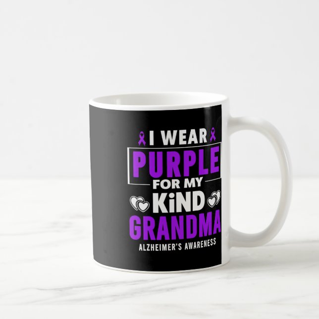 Taza De Café Usa morado para el conocimiento de mi abuela Alzhe (Derecha)