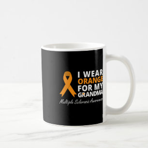 Taza De Café Usa Naranja Para Mi Abuela Sra. Awareness Ribbon
