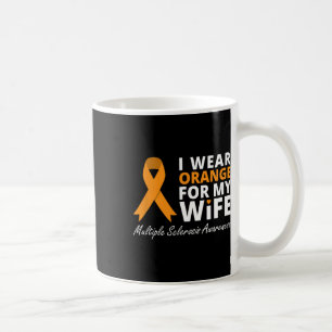 Taza De Café Usa Naranja Para Mi Esposa Ms Awareness Ribbon