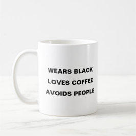 Taza De Café Usa negro, ama el café, evita a la gente